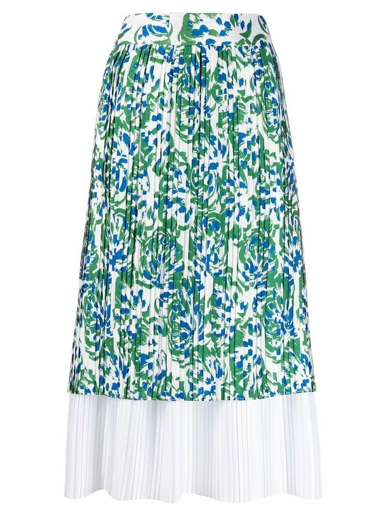 Victoria Victoria Beckham floral-print layered skirt - White