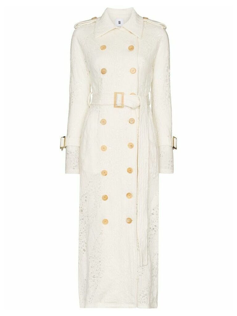 ASAI belted trenchcoat - White