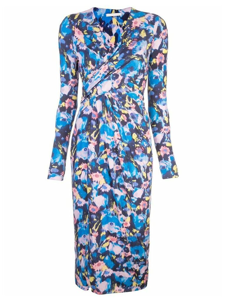 Jason Wu Collection floral print asymmetric dress - Blue