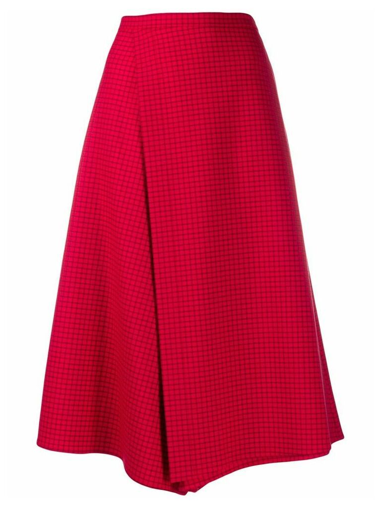 PS Paul Smith check print skirt - Red