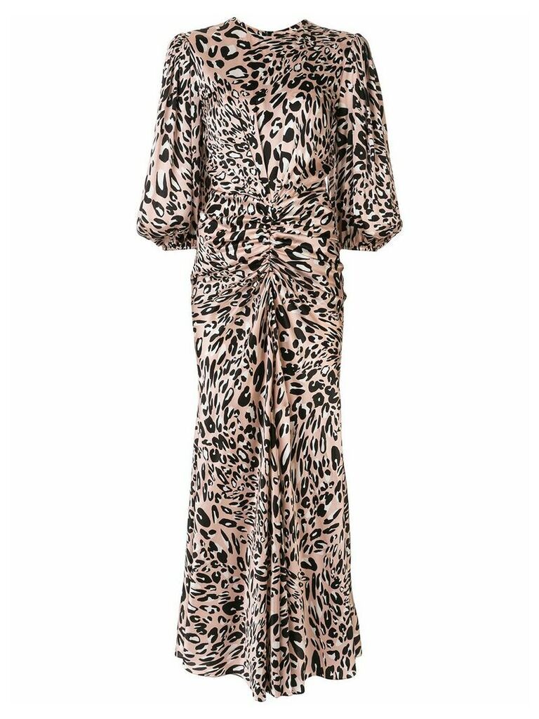 Alexandre Vauthier ruched leopard print dress - PINK