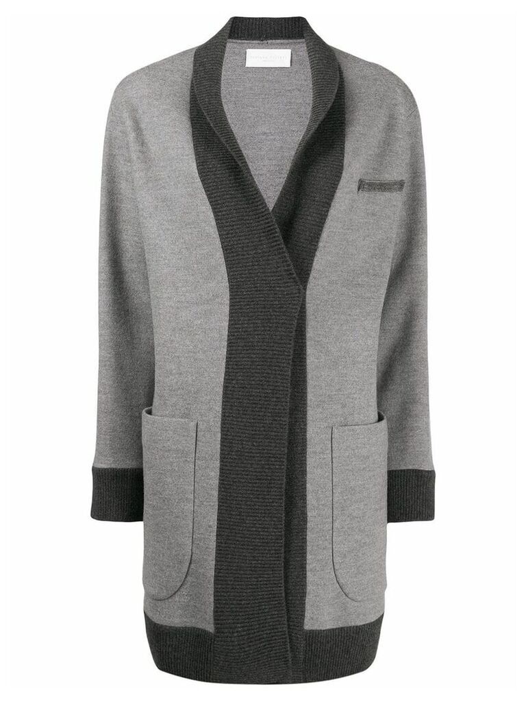 Fabiana Filippi fitted knit coat - Grey