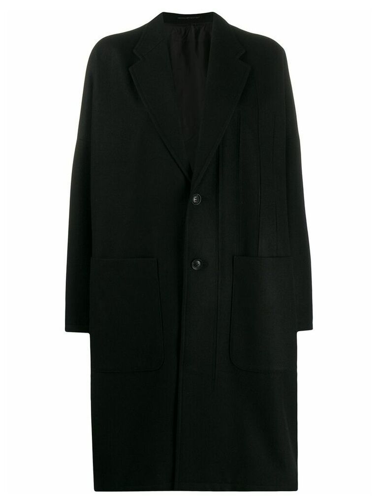 Yohji Yamamoto oversized single-breasted coat - Black