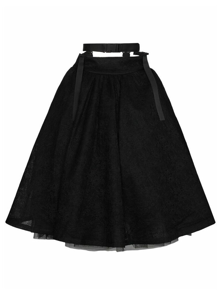 Shushu/Tong High Waisted A Line Skirt - Black
