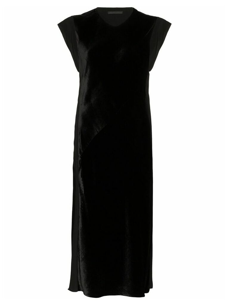 Helmut Lang velvet front shift dress - Black