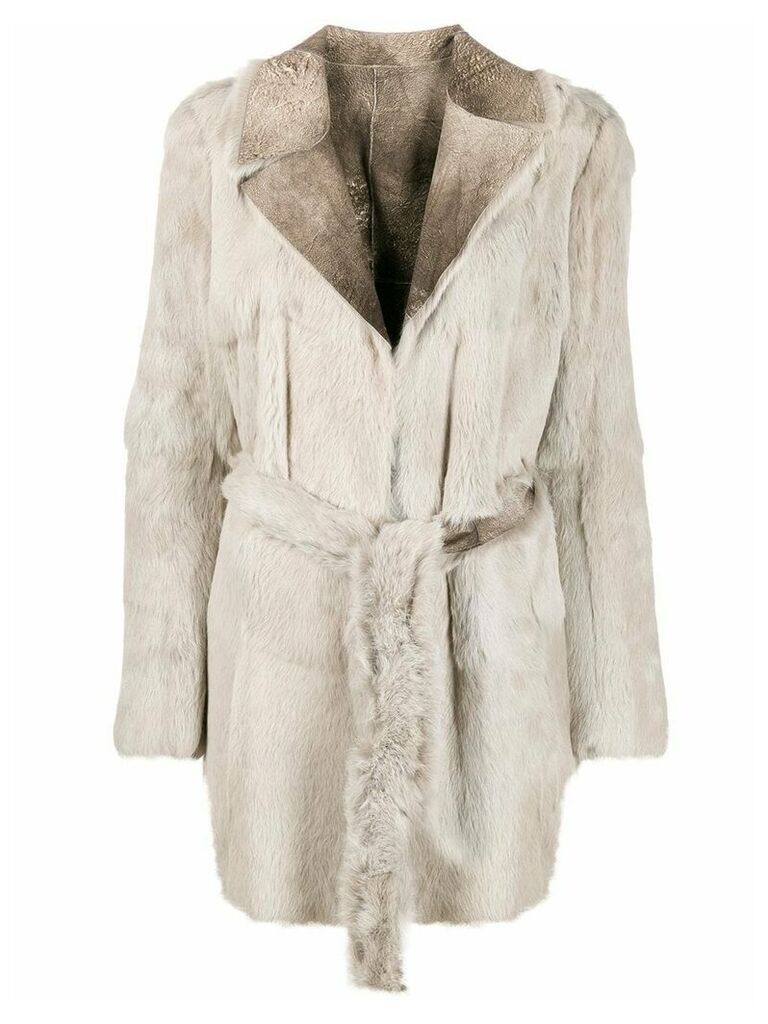 Salvatore Santoro reversible short coat from lapin rabbit skin, ligt