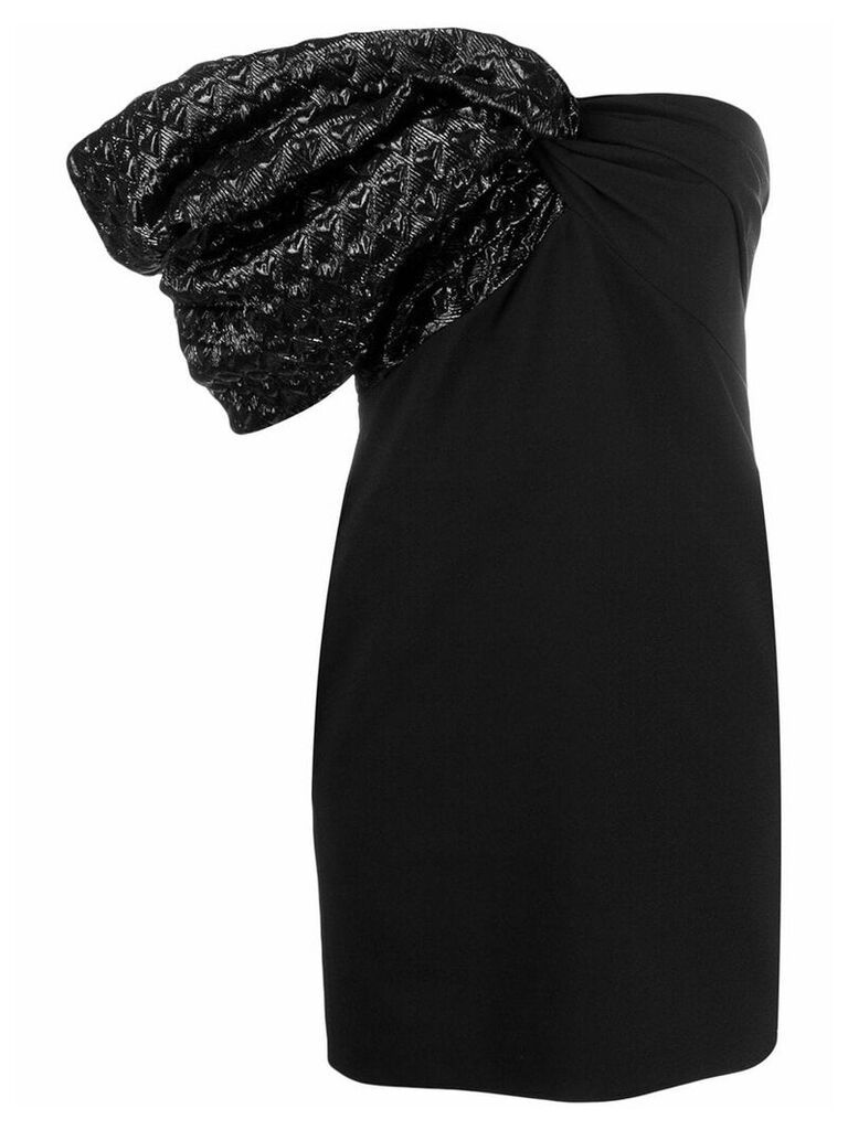 Saint Laurent one shoulder cocktail dress - Black