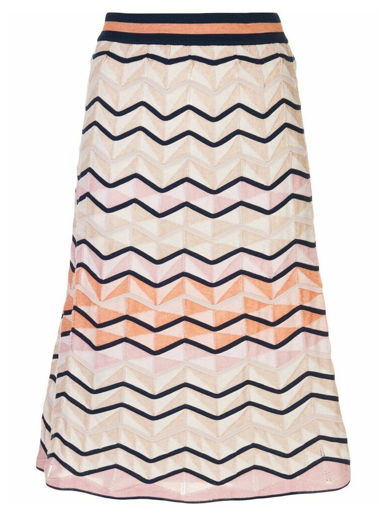 M Missoni textured-knit skirt - PINK