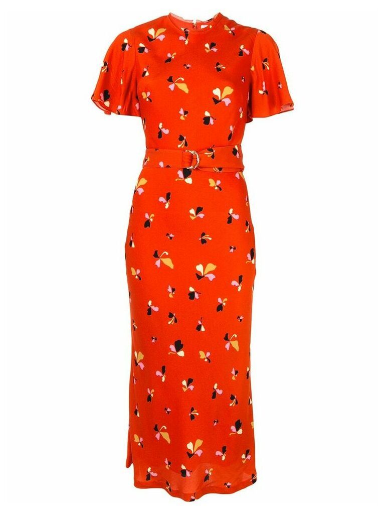 Rebecca Vallance abstract floral-print dress - Red