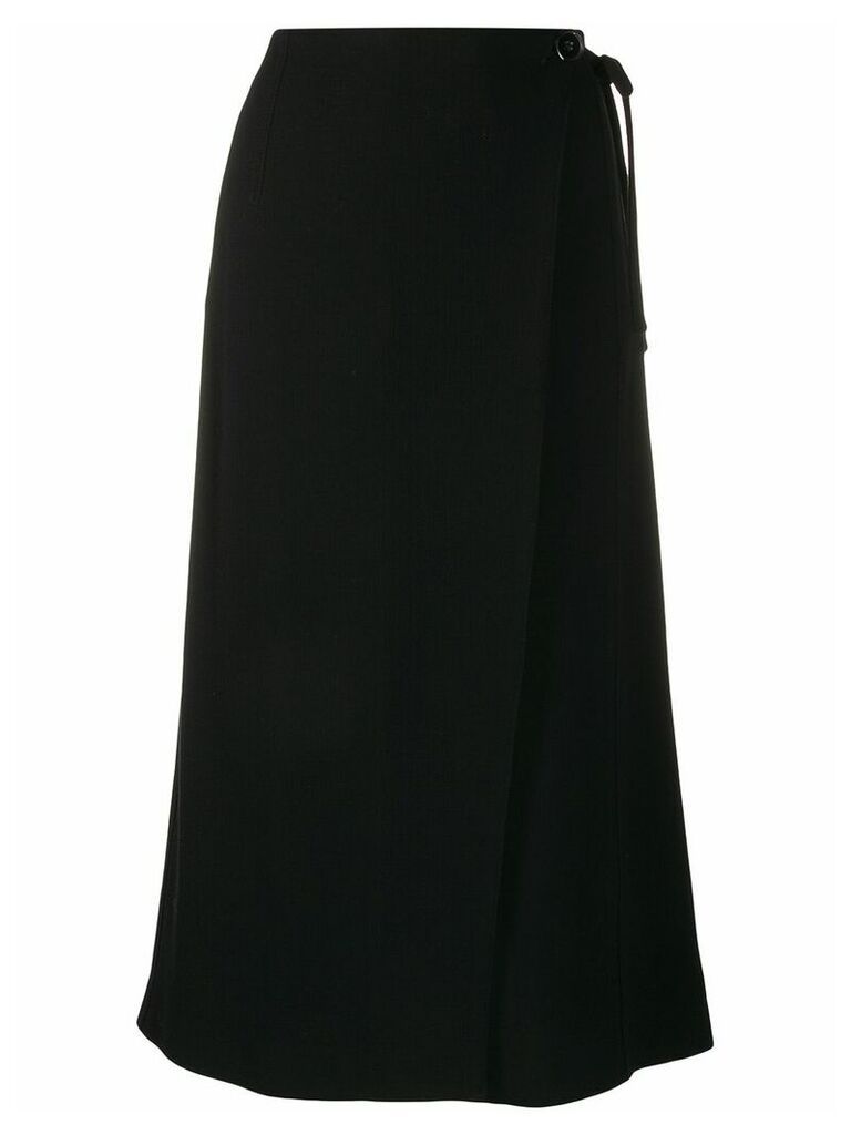 Filippa-K Alba wrap midi skirt - Black