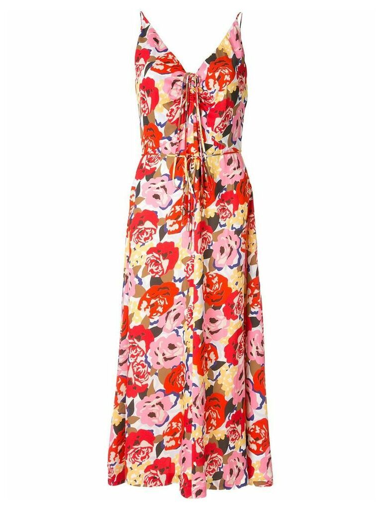 Rebecca Vallance Blume floral-print slip dress - Red
