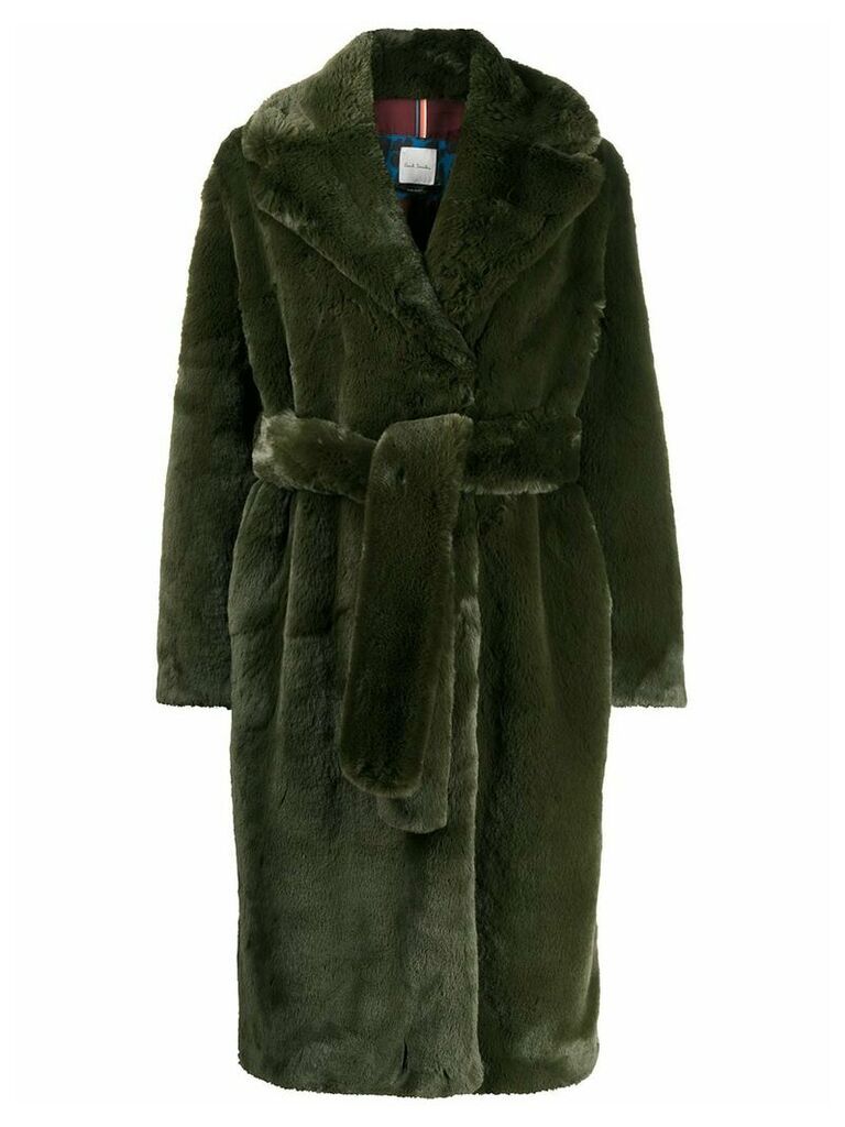 Paul Smith oversized belted coat - Green