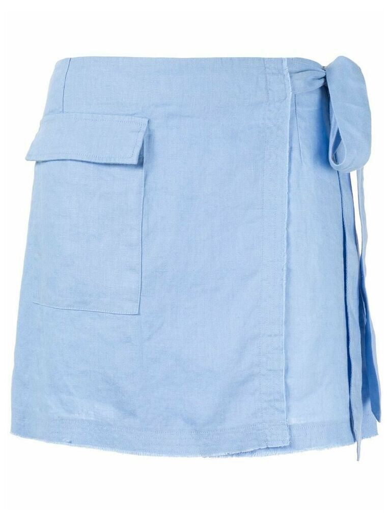Venroy mini wrap skirt - Blue