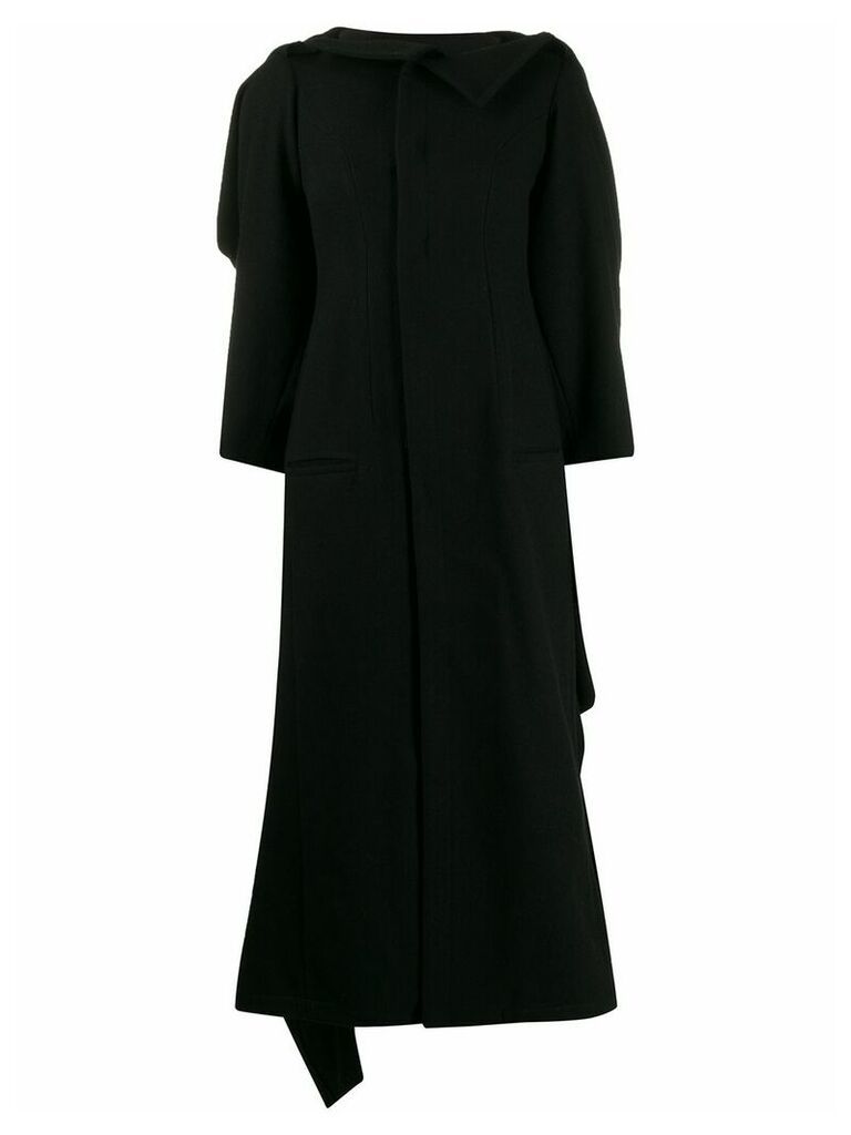Yohji Yamamoto Triangle oversized coat - Black