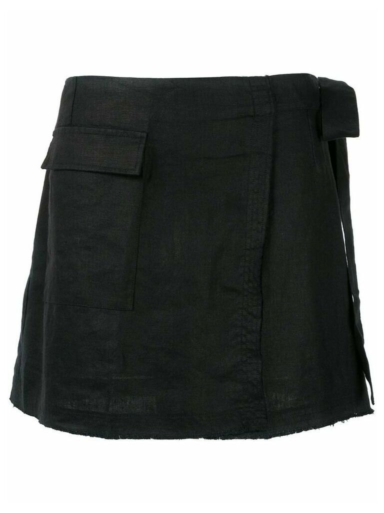 Venroy mini wrap skirt - Black