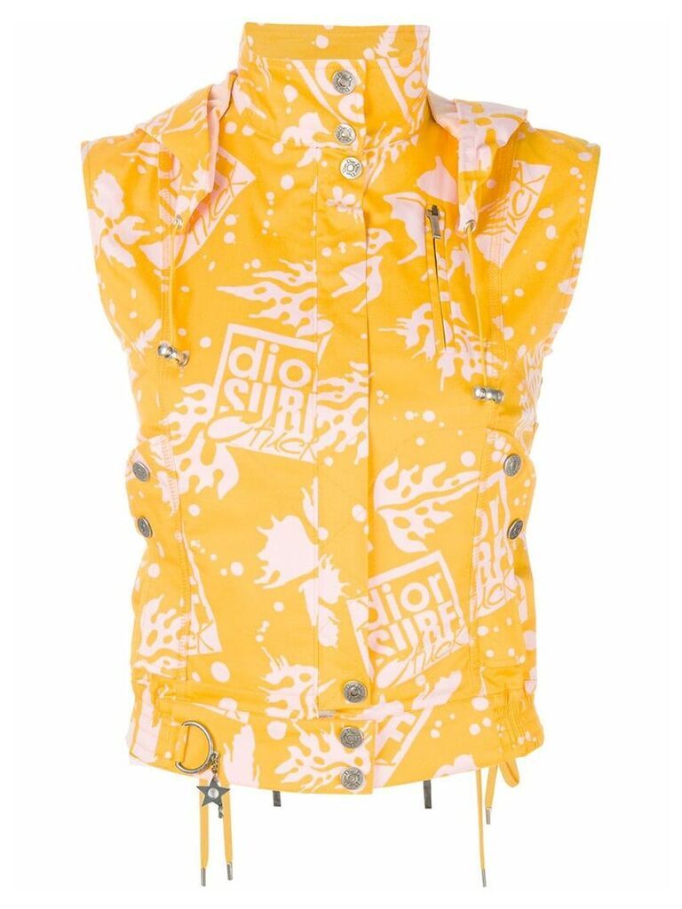Christian Dior pre-owned surfer-style waistcoat - Yellow