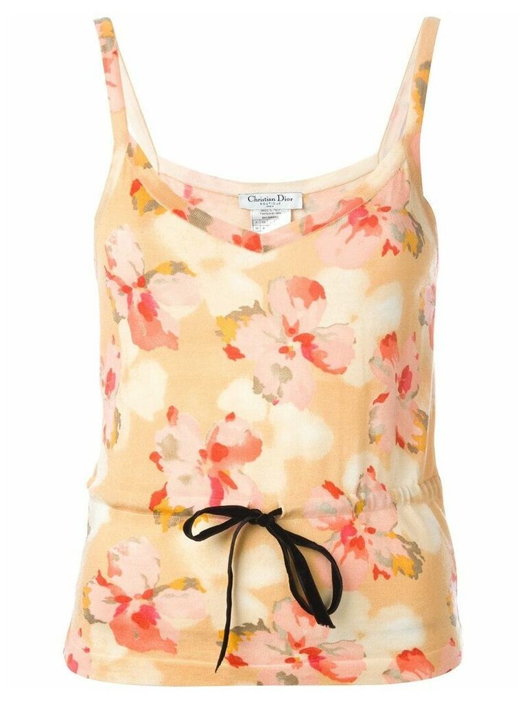 Christian Dior Pre-Owned floral print top - Multicolour