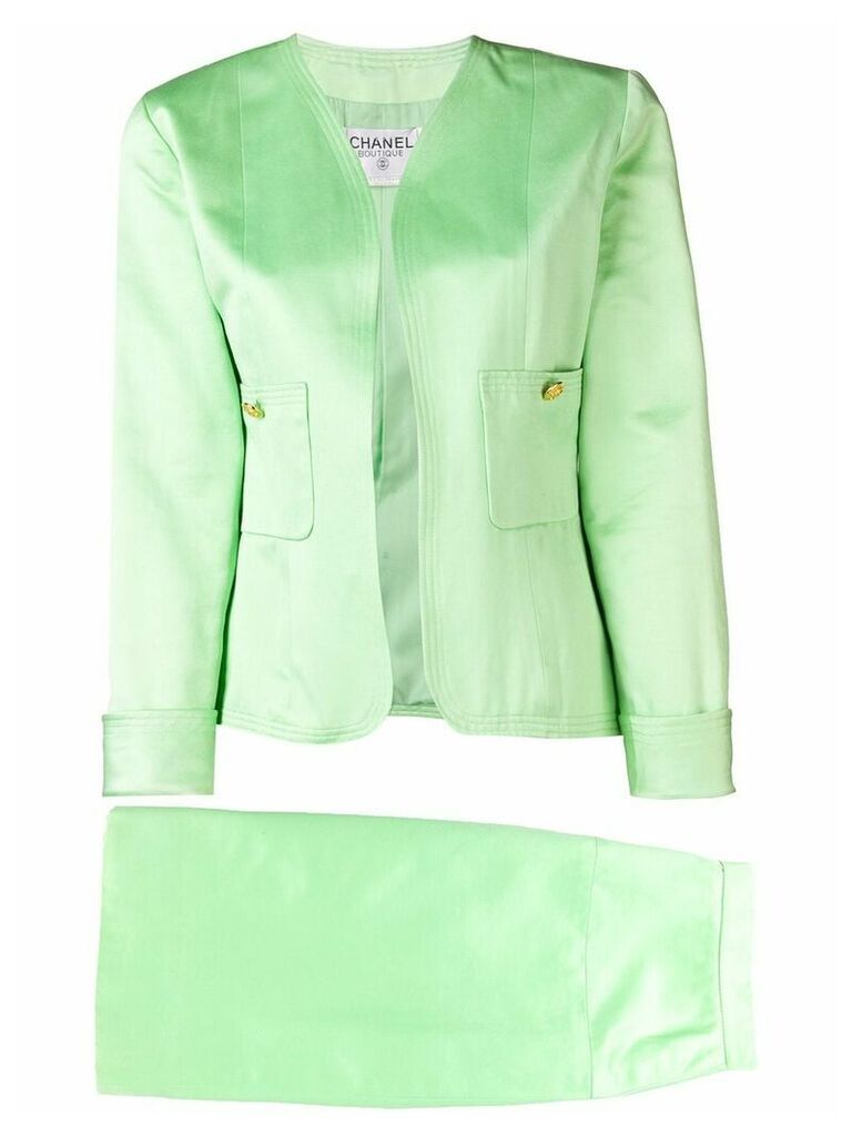 Chanel Pre-Owned two-piece skirt suit - Green