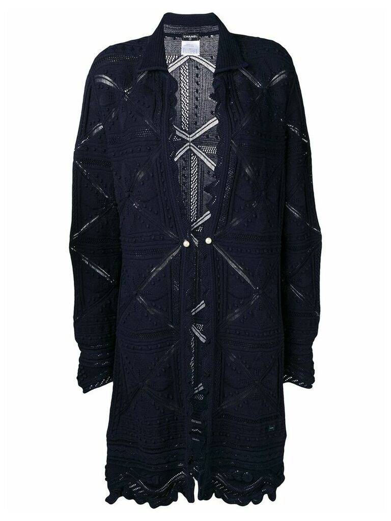 Chanel Pre-Owned 2004 cardigan coat - Blue
