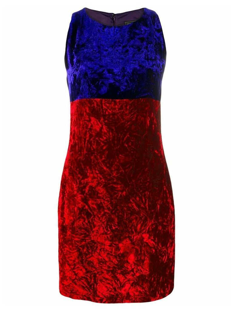 Versace Pre-Owned crushed velvet mini dress - Red