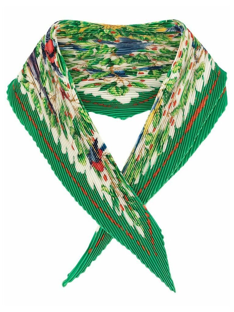 Hermès Pre-Owned Les Merises pleated scarf - Green