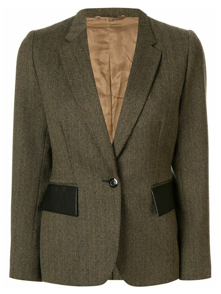 Gucci Pre-Owned contrasting pockets fitted blazer - Brown