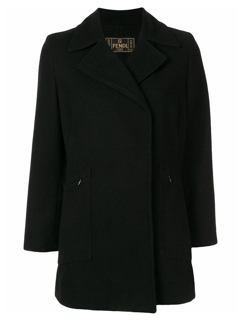 Fendi Pre-Owned thumb length slim-fit coat - Black