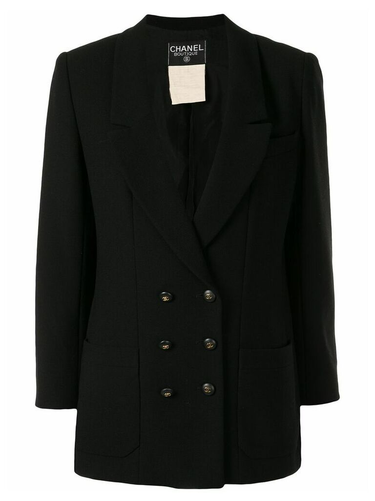 Chanel Pre-Owned 1995 peaked double-breasted blazer - Black