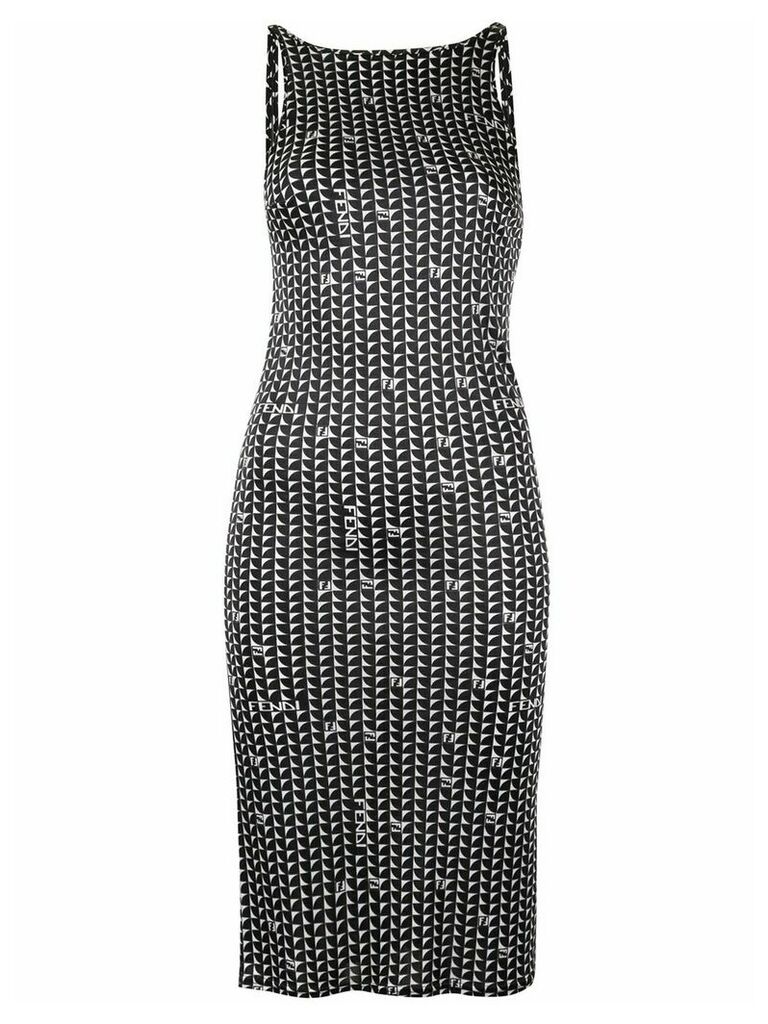 Fendi Pre-Owned geometric print dress - Black