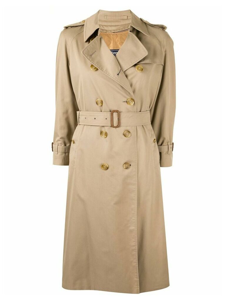 Burberry Pre-Owned over-the-knee belted trench coat - Brown
