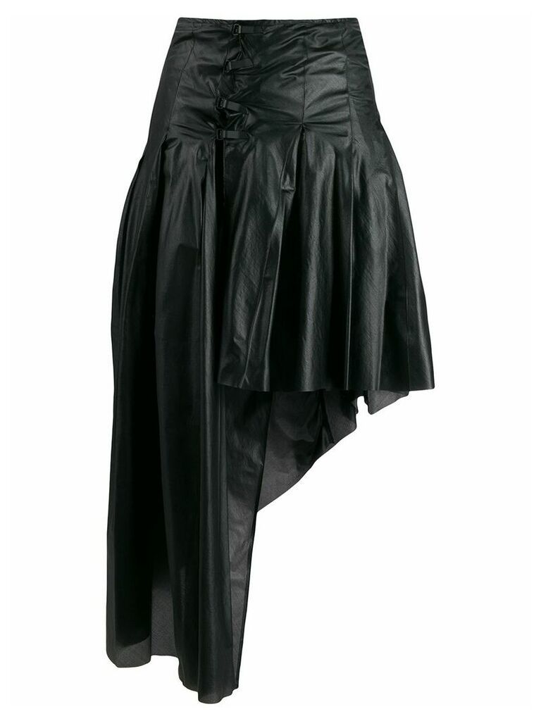 Romeo Gigli Pre-Owned silk 1990s gathered asymmetric skirt - Black