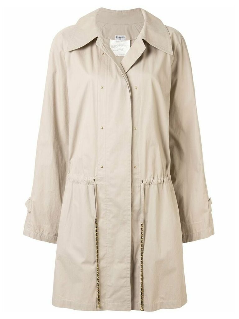 Chanel Pre-Owned oversized belted coat - Brown