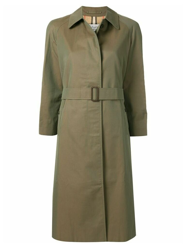 Burberry Pre-Owned belted trench coat - Green