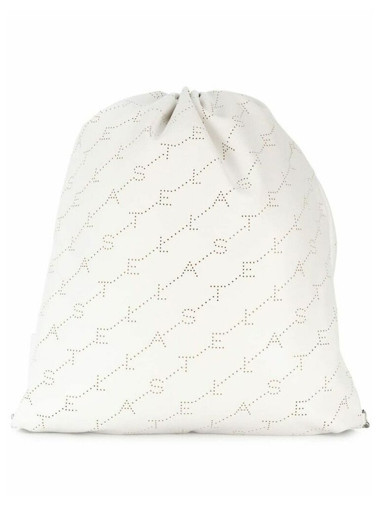 Stella McCartney logo drawstring backpack - White