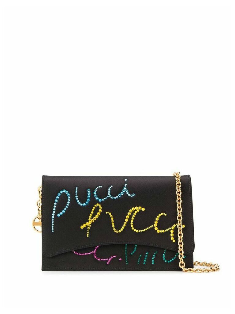 Emilio Pucci Pucci Pucci embellished shoulder bag - Black