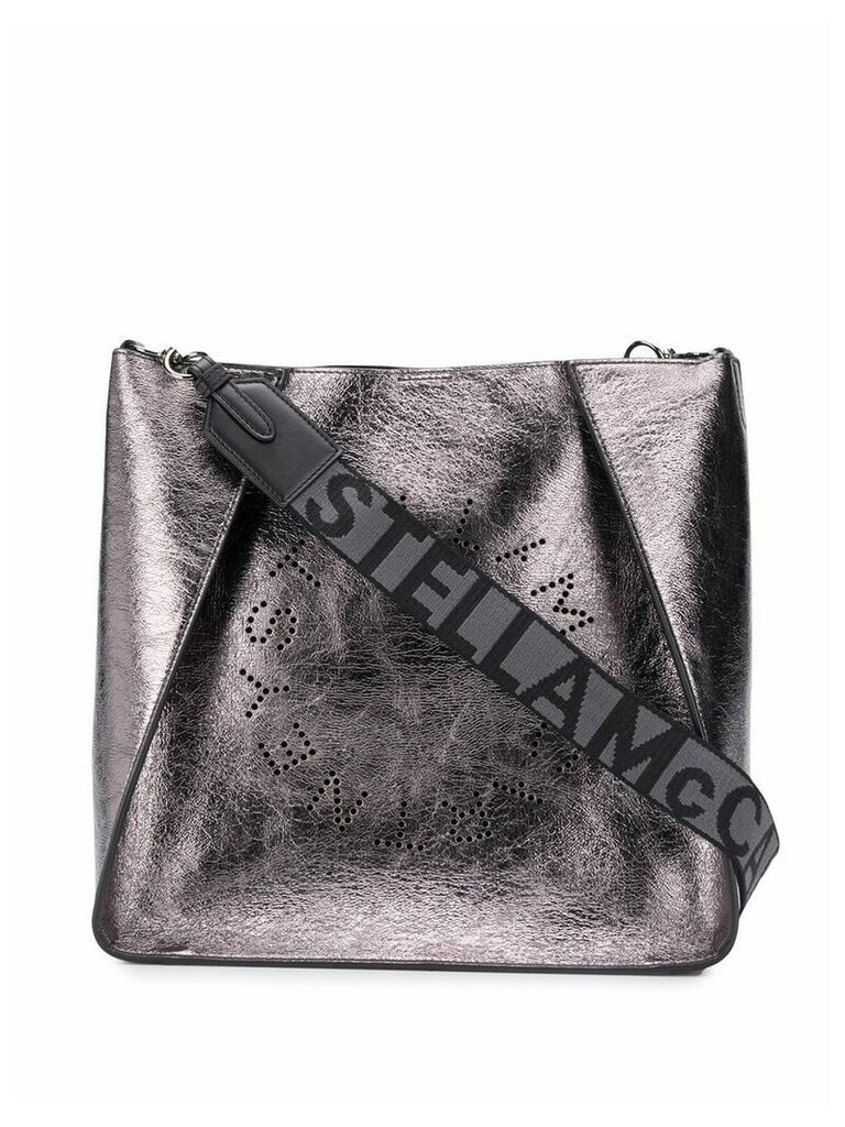 Stella McCartney logo cross-body bag - SILVER
