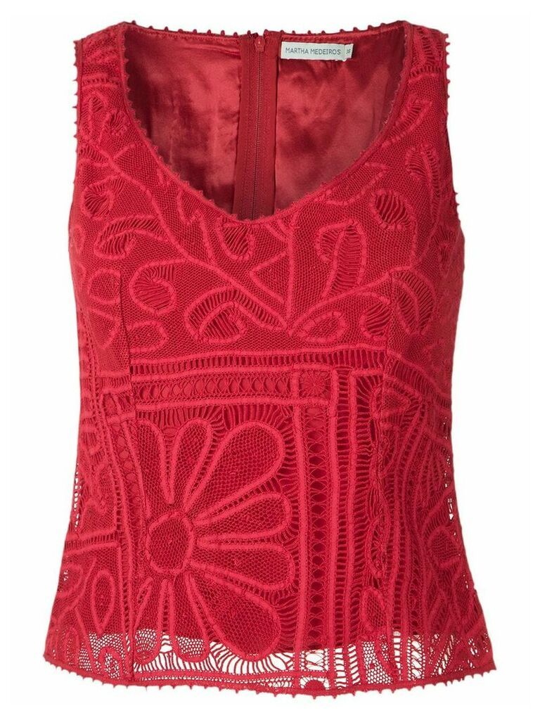 Martha Medeiros lace blouse - Red