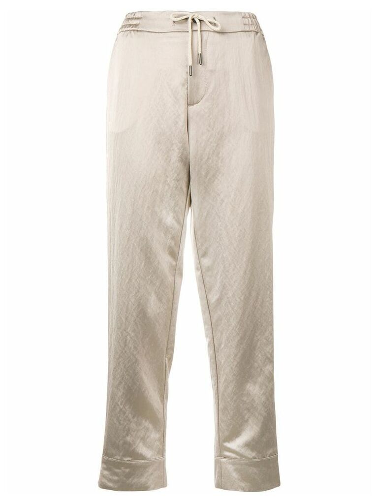 Berwich straight cropped trousers - NEUTRALS