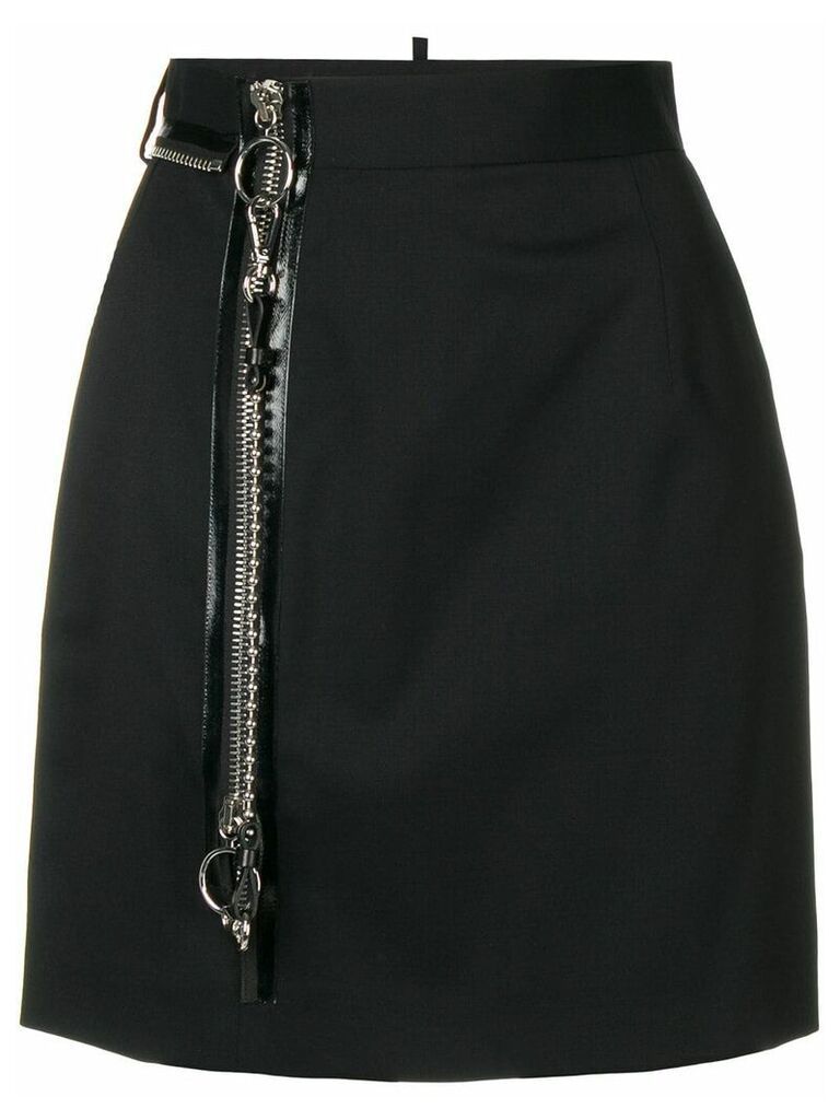 Dsquared2 zip detail short skirt - Black