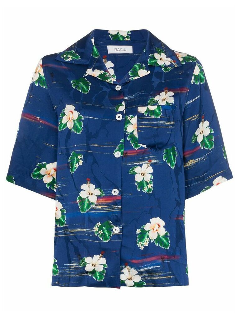Racil tony hawaiian shirt - Blue