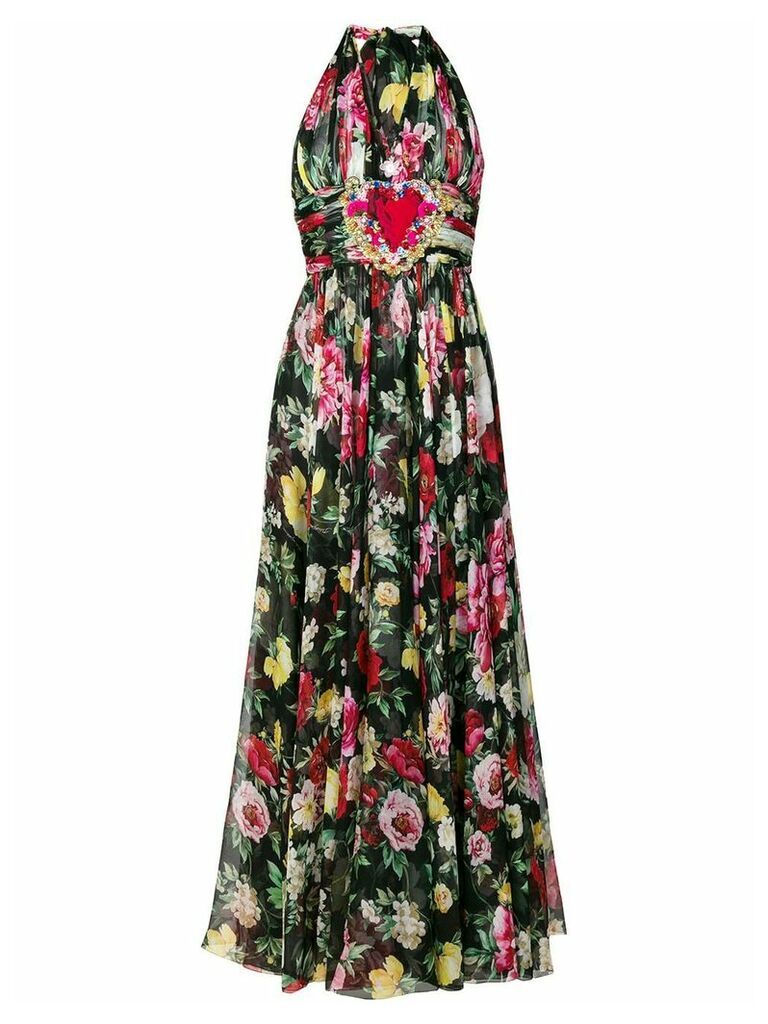 Dolce & Gabbana pleated halterneck dress - Multicolour