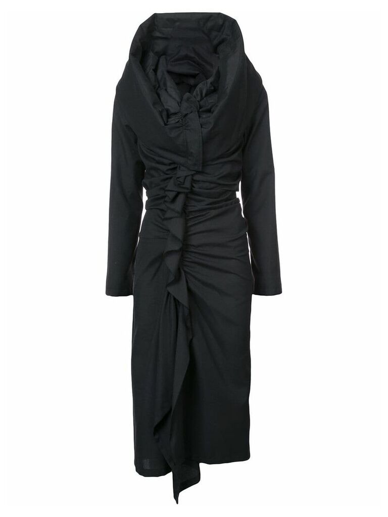 Yohji Yamamoto gathered dress - Black