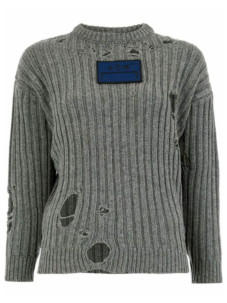 A-Cold-Wall* distressed detail sweater - Grey