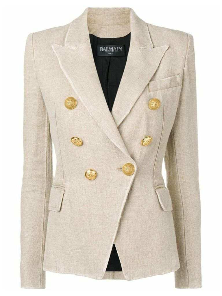 Balmain button-embellished blazer - NEUTRALS