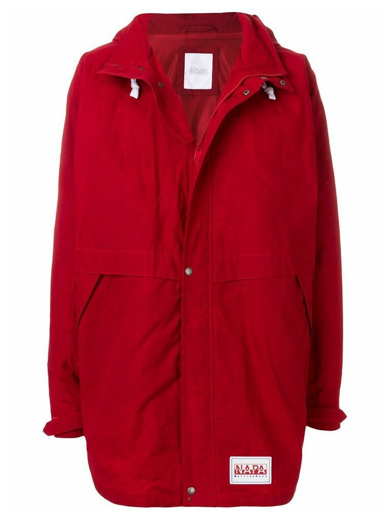 Napa By Martine Rose hooded button coat - Red