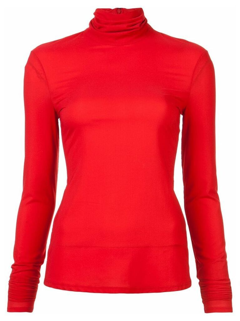 Sally Lapointe roll neck top - Red