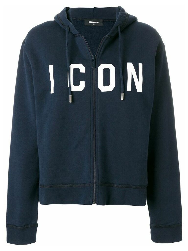 Dsquared2 Icon embroidered hoodie - Blue