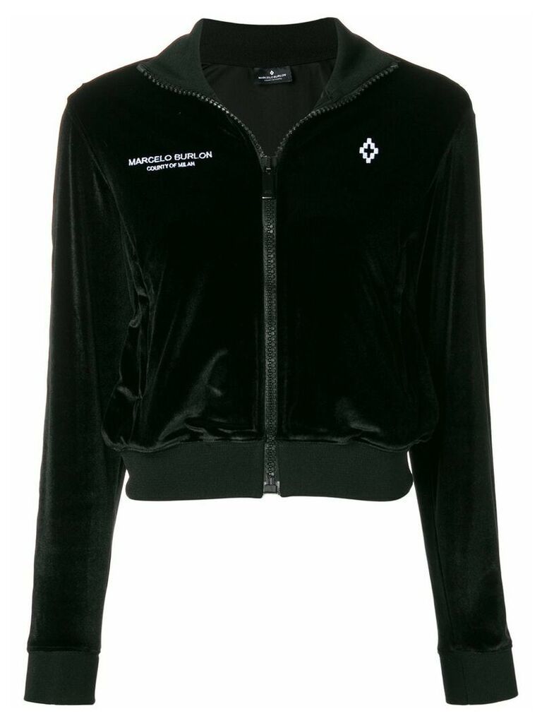Marcelo Burlon County of Milan cropped zip hoodie - Black