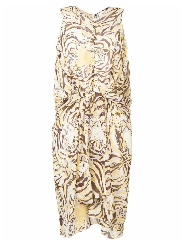 See by Chloé tiger print dress - Yellow