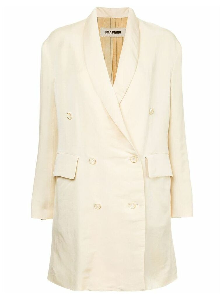 Uma Wang tailored fitted coat - NEUTRALS